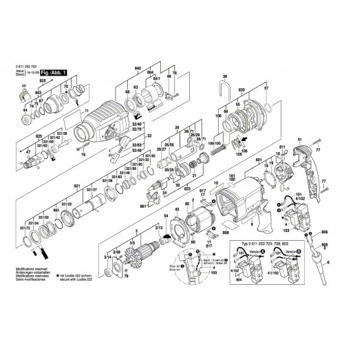 Запчасти для перфоратора Bosch GBH 2400